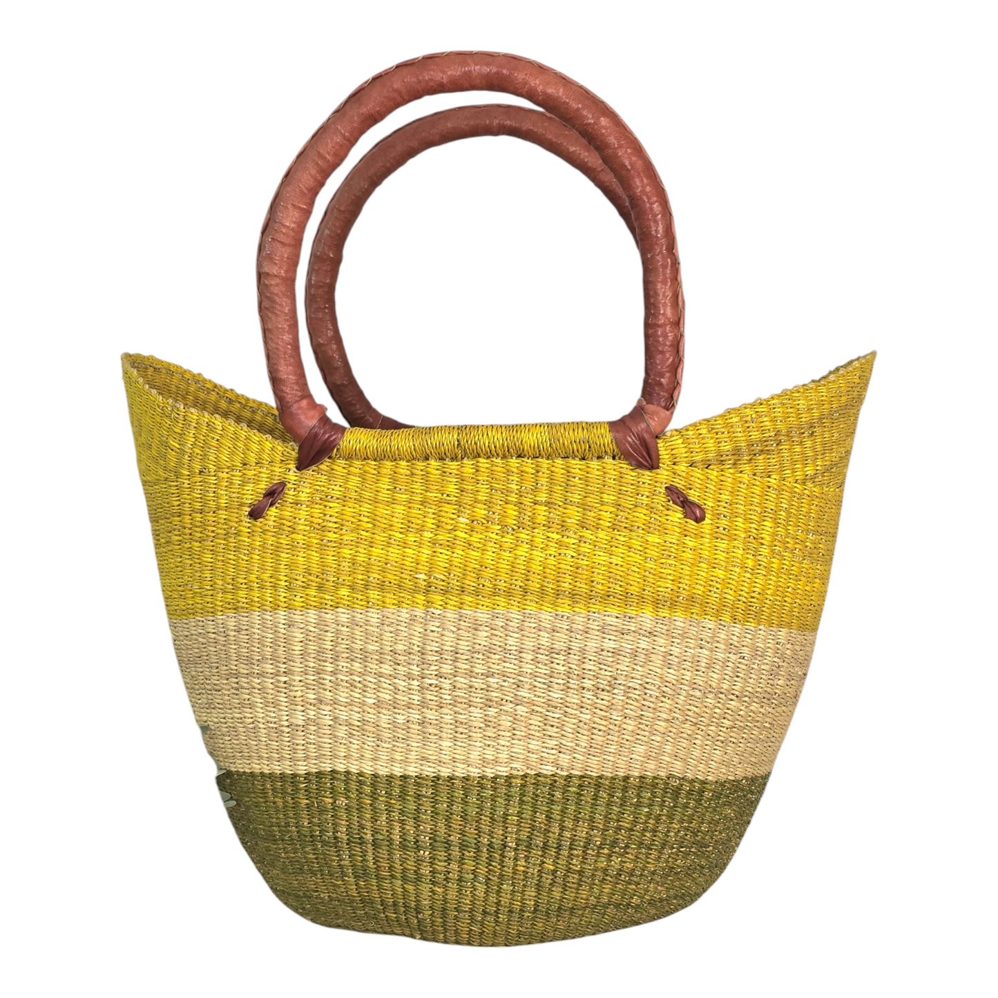 Large U shopper basket yellow &Tam
