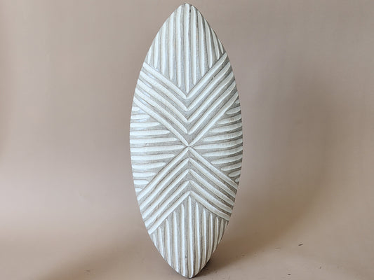 Natural Carved Wood Shield 27 inches