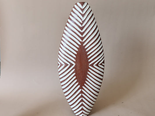 African Carved Wood Shield 27 inches/ 70cm