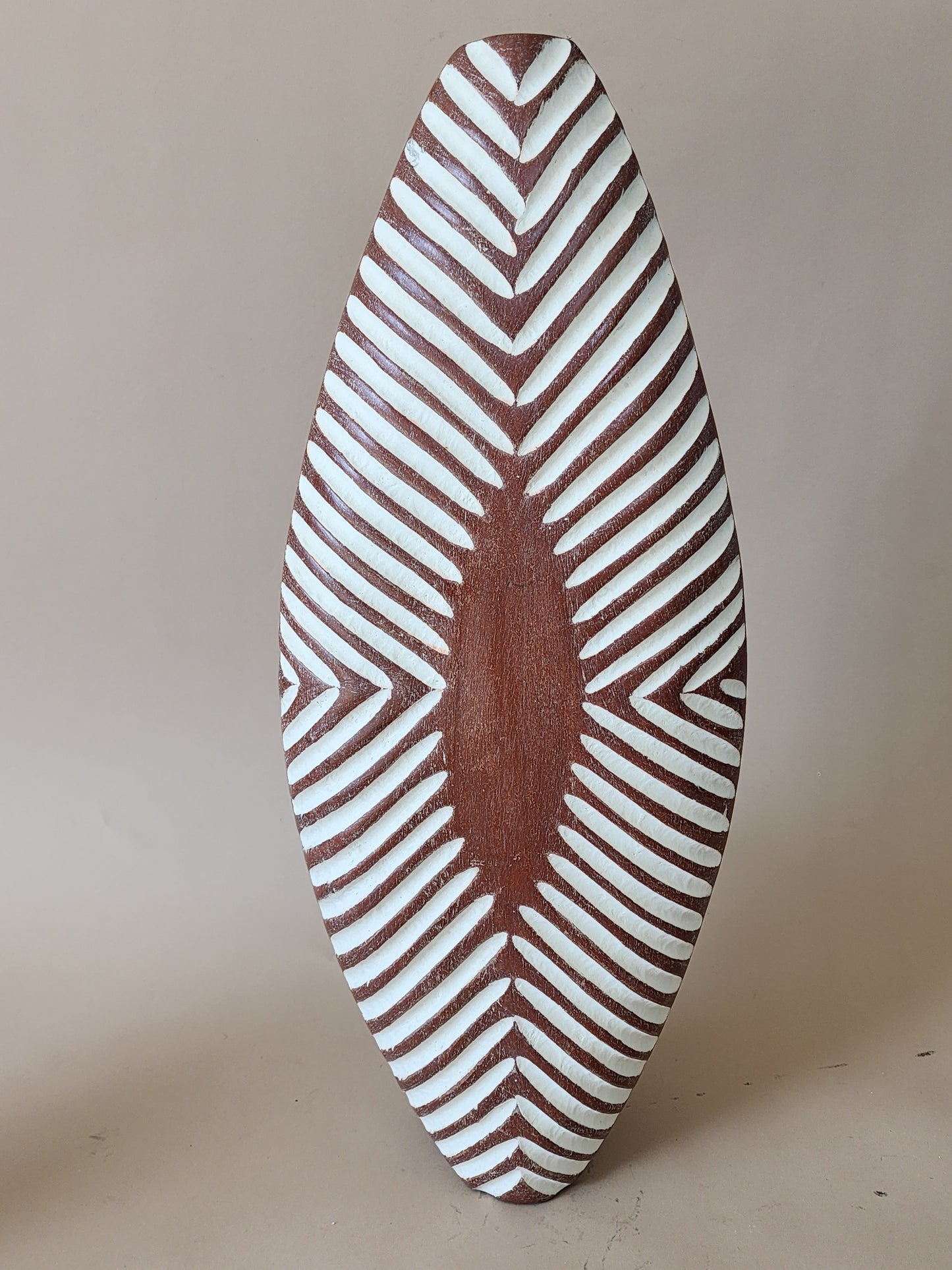 African Carved Wood Shield 27 inches/ 70cm