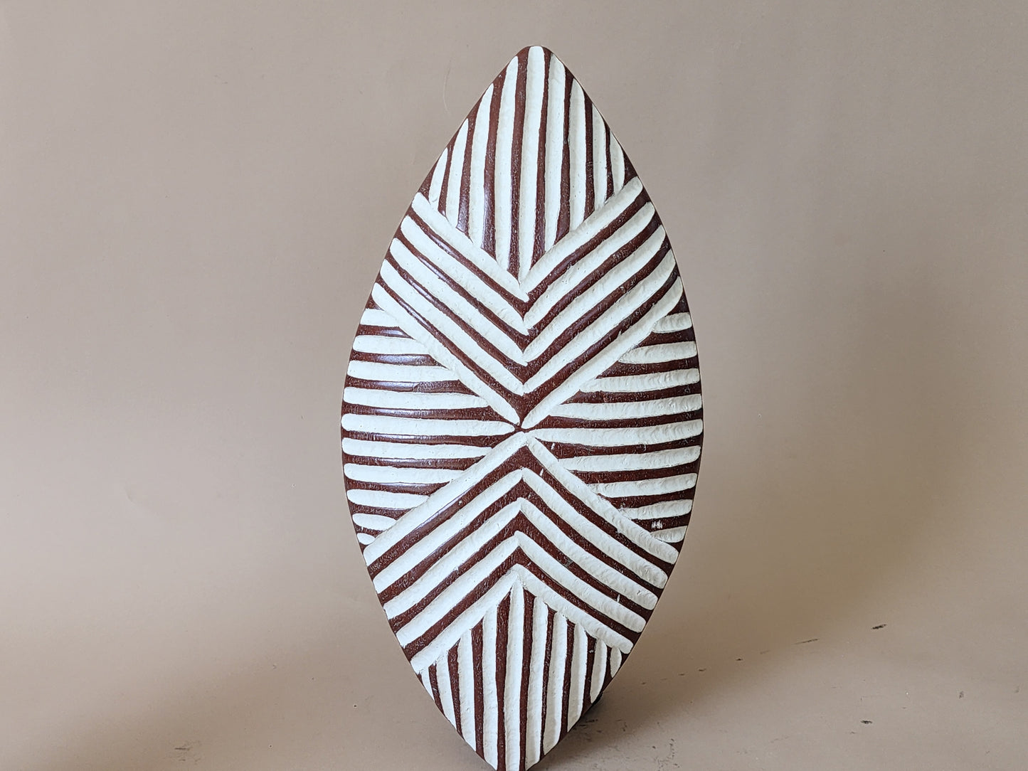 African Carved Wood Shield 27 inches/ 70cm