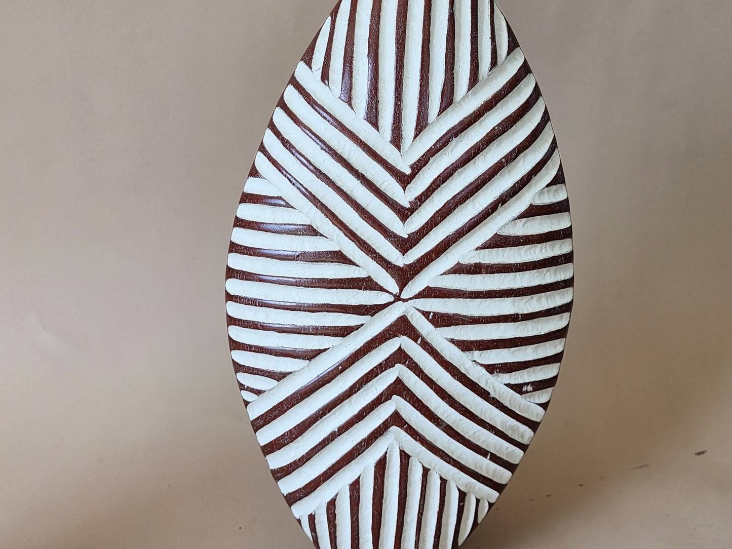 African Carved Wood Shield 27 inches/ 70cm